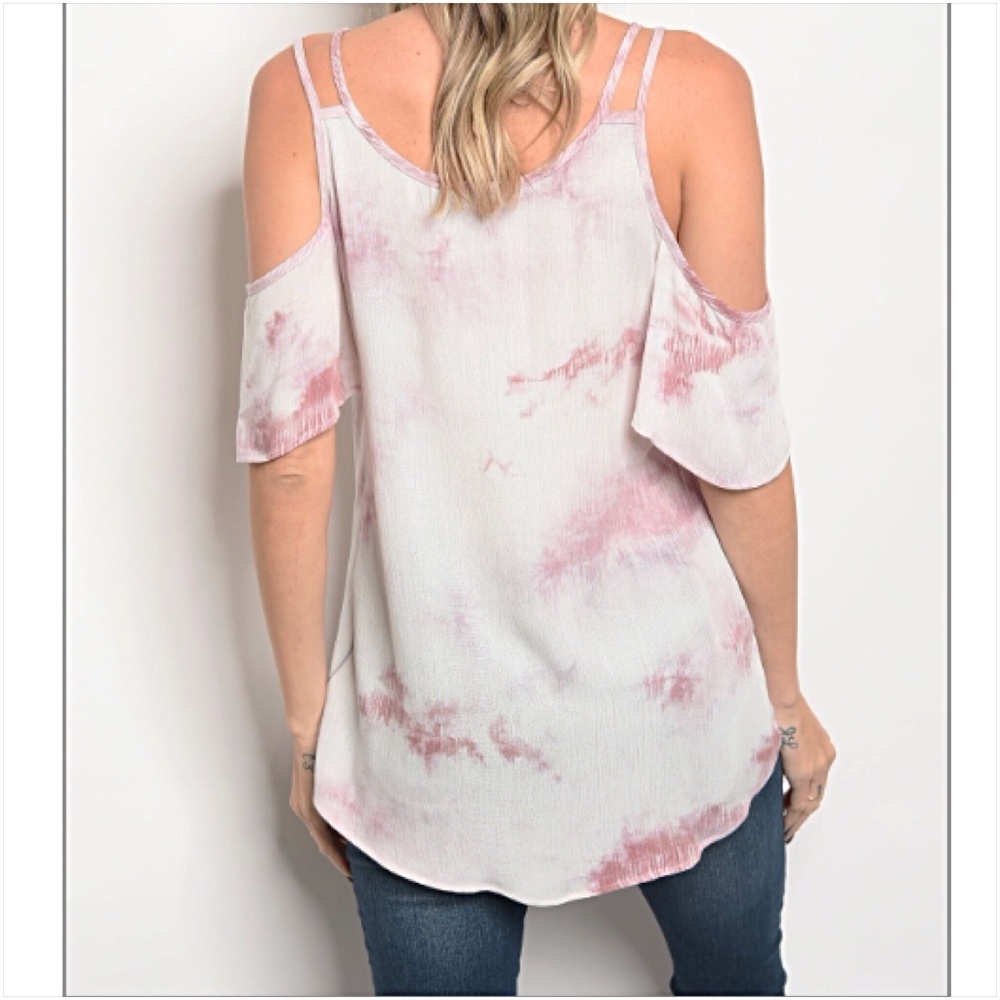 Blush Boho Cut Out Sleeve Tunic Blouse Top SML - Picture 8 of 8